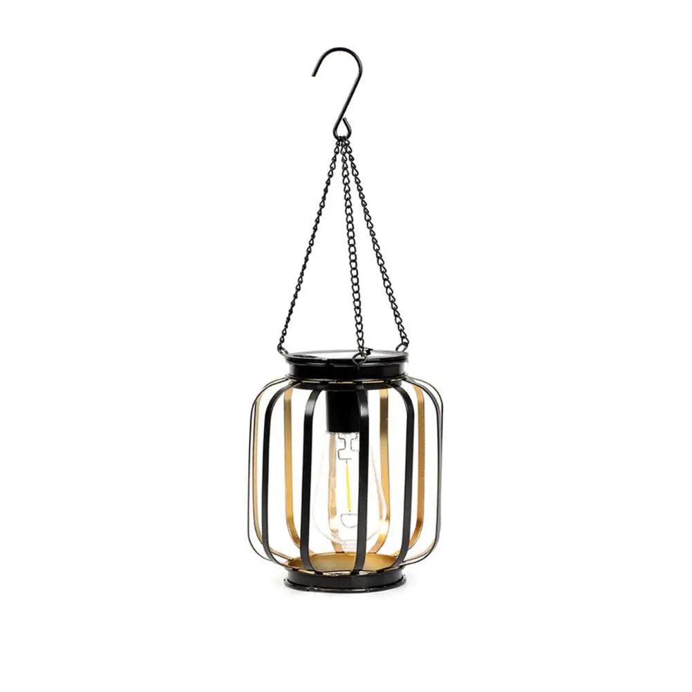 Solar Hanging Lantern Metal Mesh Outdoor Garden Patio Décor