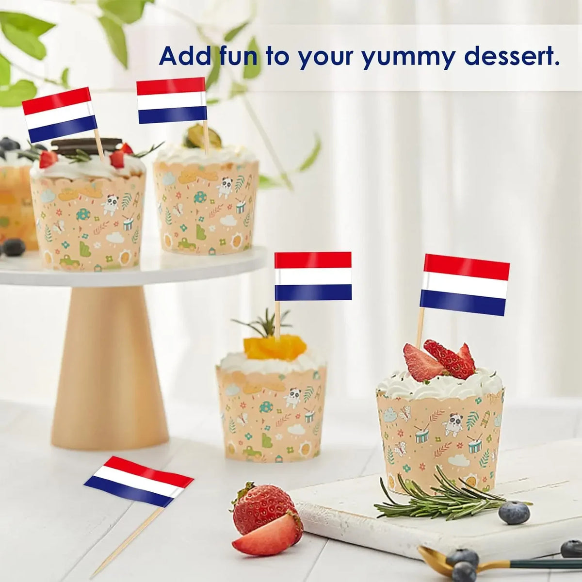 Netherlands Flag Toothpicks – Holland Mini Food Picks 100 Pcs