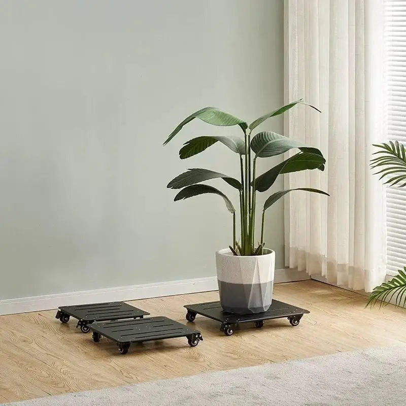 Mobile Plant Pot Tray with Wheels – Heavy Duty Rolling Trolley