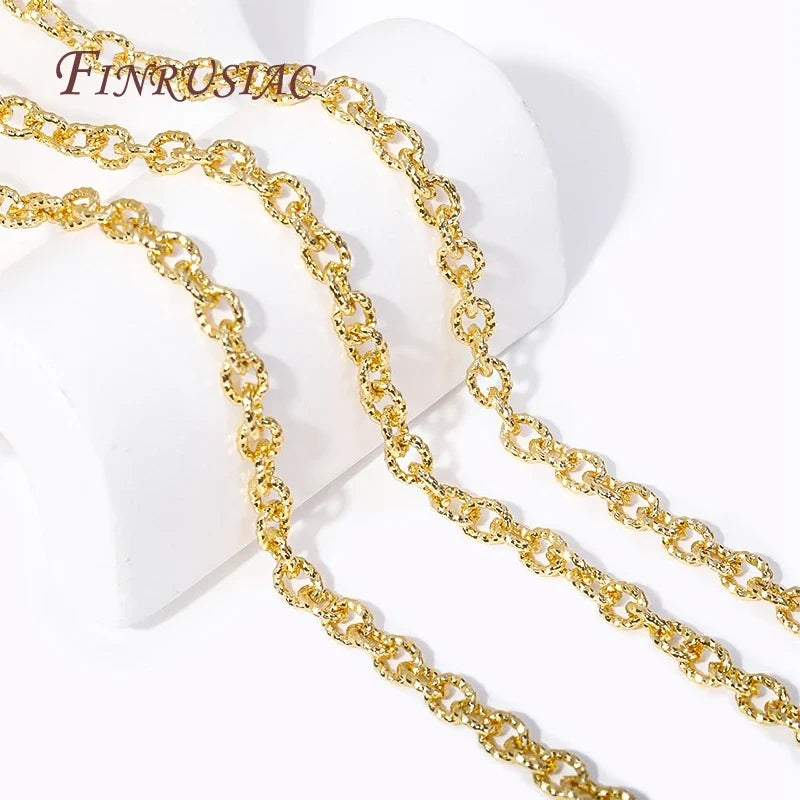 18K Gold Plated Spool Chains – 4 Styles DIY Jewelry Findings