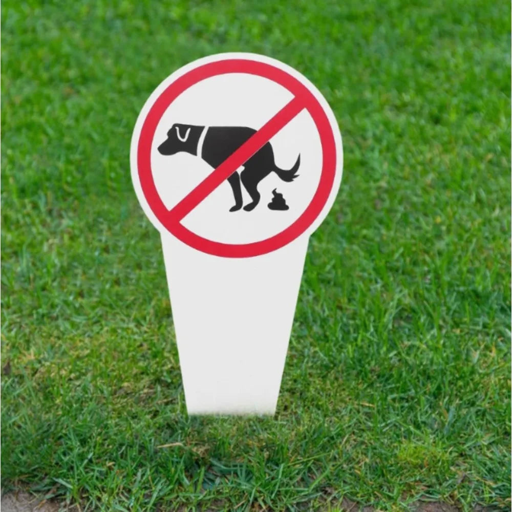 No Dog Poop Yard Sign – Waterproof Outdoor Garden Stake