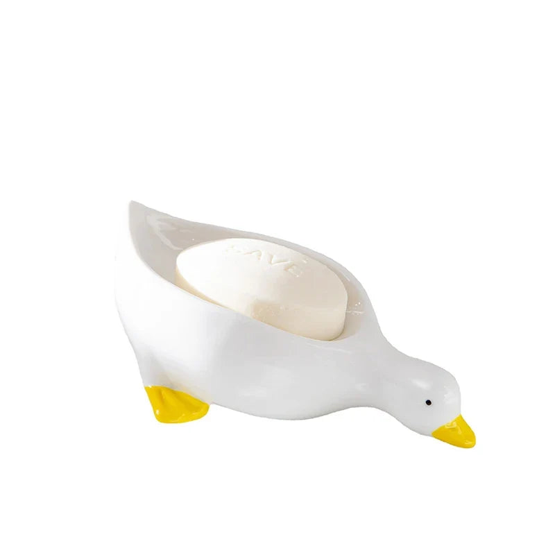 Yellow Duck Soap Dish – Drainable Cartoon Soap Holder