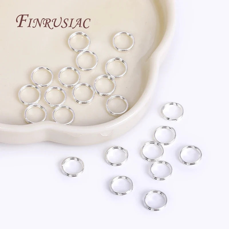 100Pcs 18K Gold Plated Brass Double Loop Jump Rings | DIY