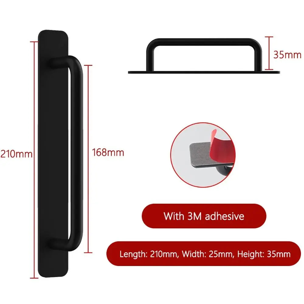Punch-Free Aluminum Self-Adhesive Cabinet Pulls & Door Handles