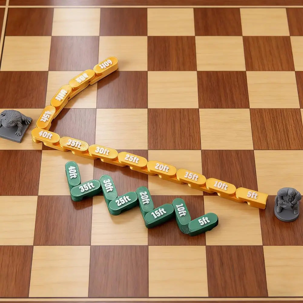 Articulated Flexible Chain Ruler for Tabletop RPG Board Games