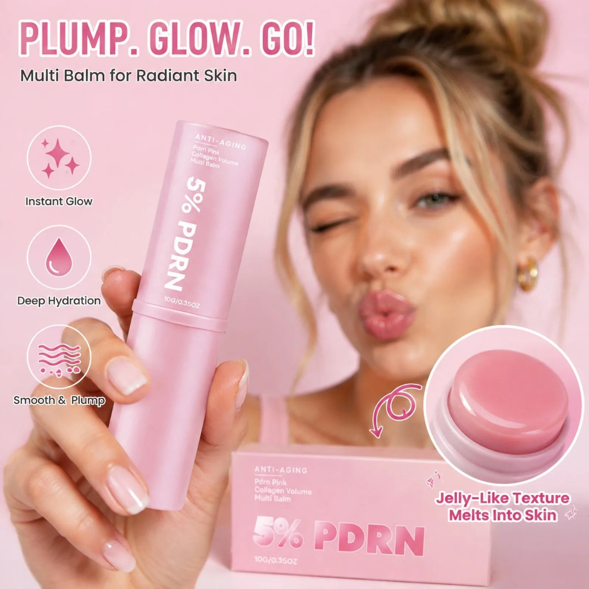 PDRN Pink Collagen Multi Balm – Face, Lip & Neck Moisturizer