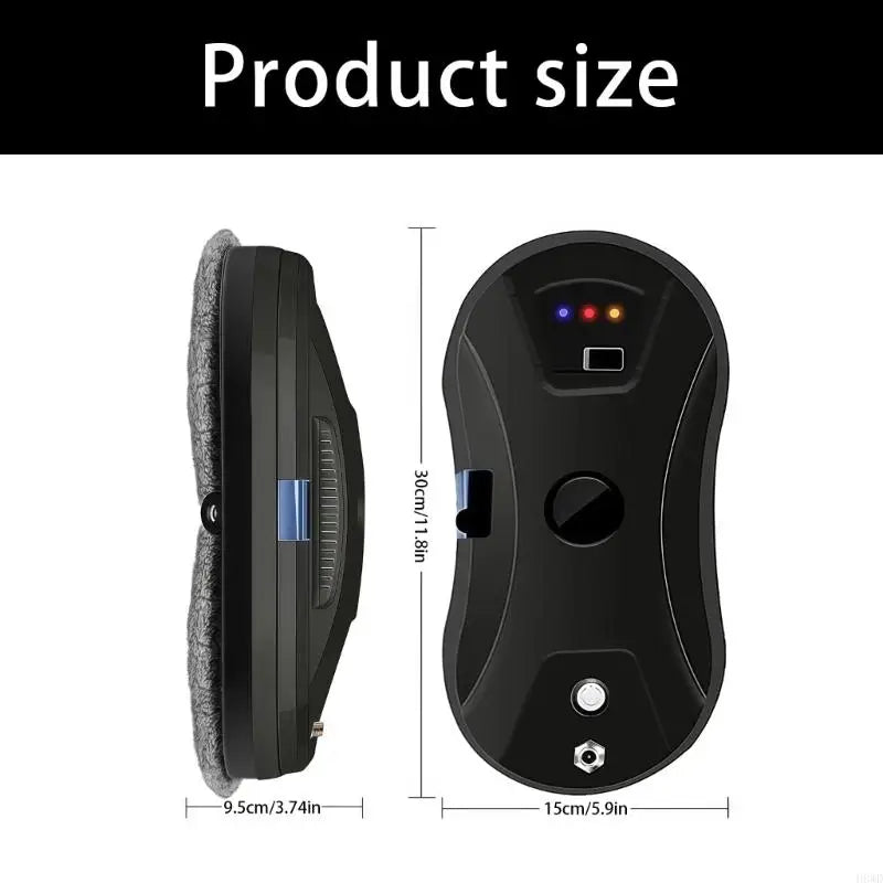 Window Cleaning Robot – Auto Mist, Dual Rotating Pads & Remote