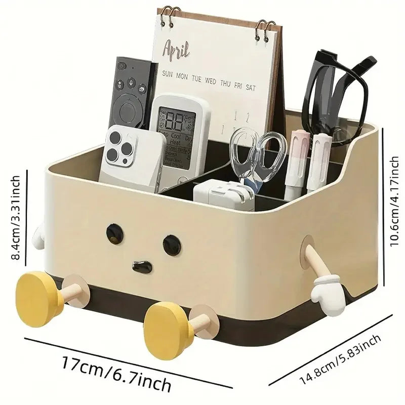 Makeup Brush Organizer Box – Multi-Grid Desktop Storage