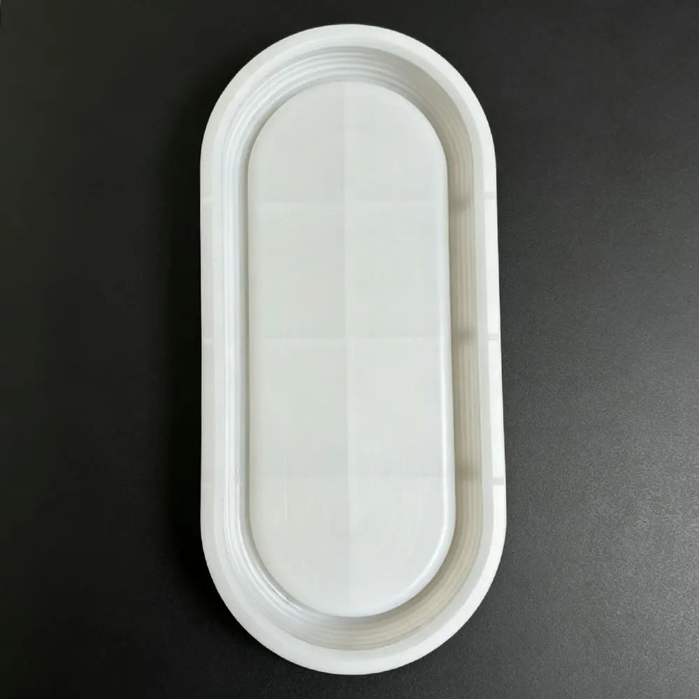 Striped Oval Silicone Mold – Concrete Epoxy Resin DIY Tray