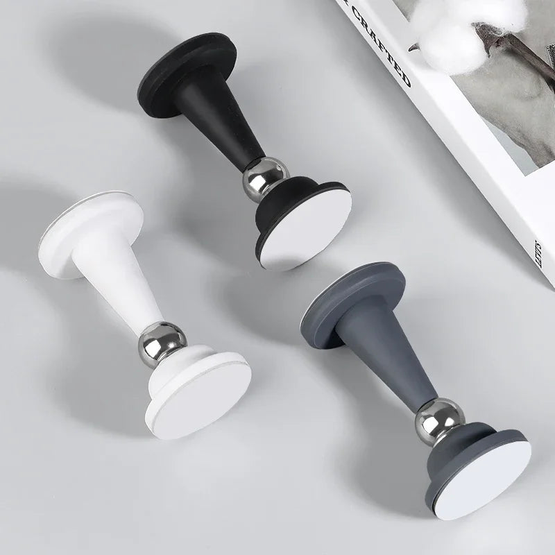 Drill-Free Silicone Suction Door Stopper – Wall Protector