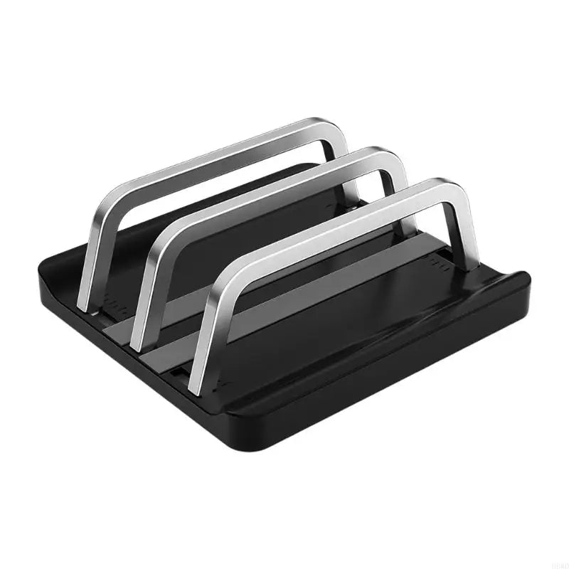 Vertical Laptop Stand – Metal Desk Holder 1/2/3 Slot Space Saver
