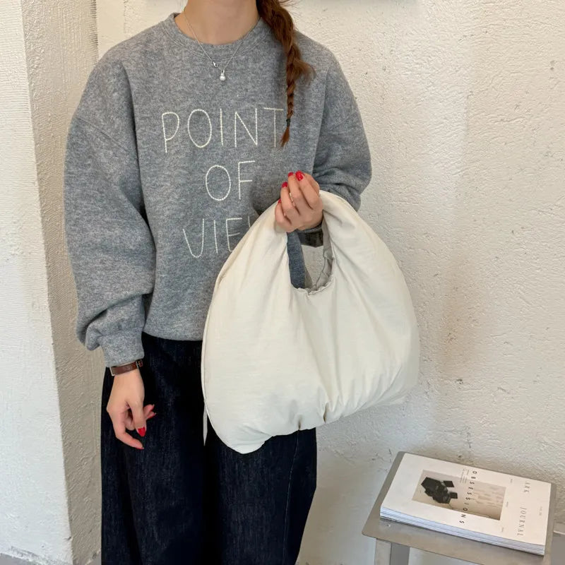 Japanese Canvas Tote Bag – Large Capacity Wrist Bag