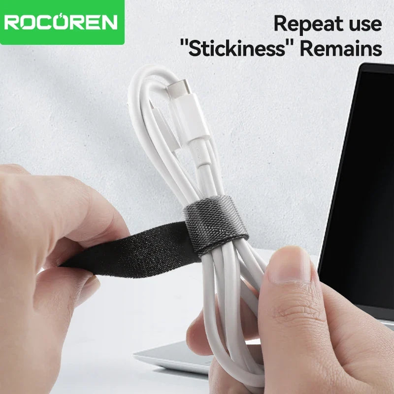 ROCOREN Tearable Cable Organizer Wire Winder & Cord Holder
