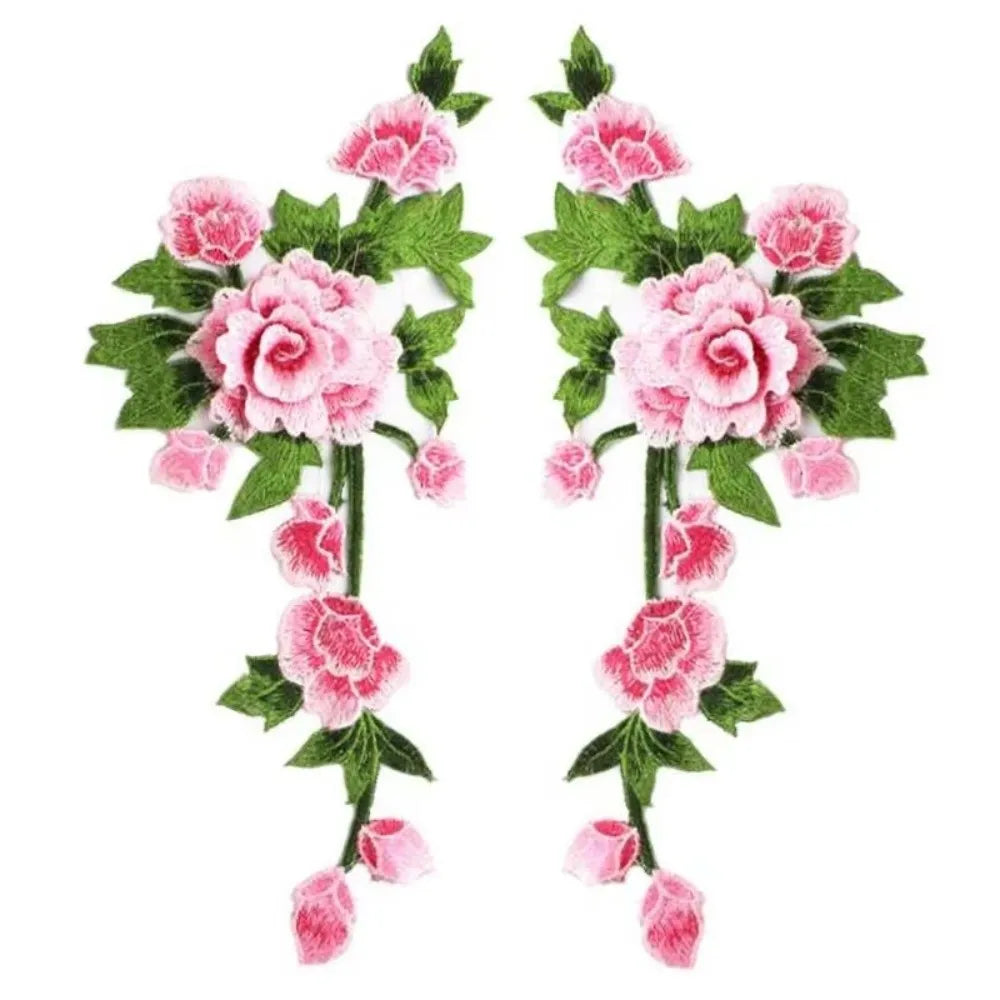 3D Rose Embroidery Applique Patches – Handmade Floral DIY Sewing