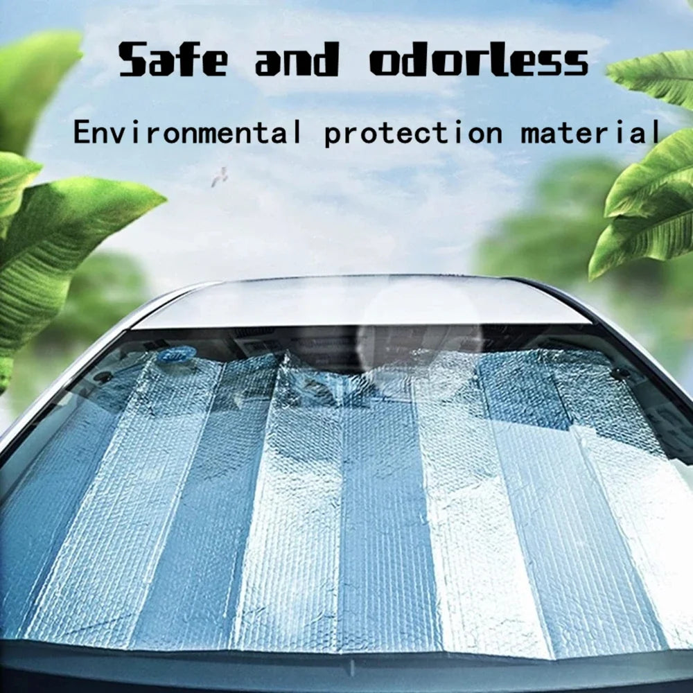 140x70CM Car Windshield Sun Shade – UV & Snow Cover Visor