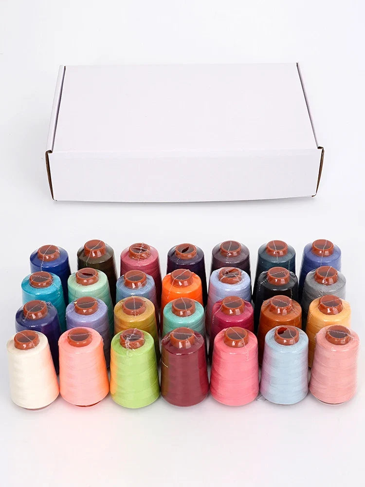 28-Color Polyester Sewing Thread Kit – 800 Yards per Spool
