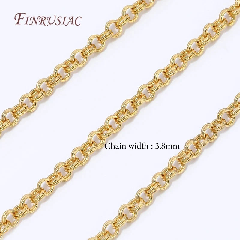 18K Gold Plated Oval Cable Chain Bulk Spool | DIY Jewelry