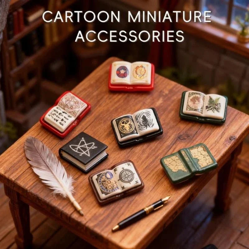 Retro Mini Resin Magic Book Charms 5/10/20PCS – DIY Jewelry
