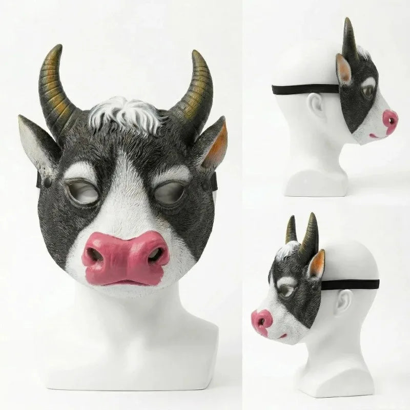 3D Cow Half Face Mask – Cosplay Carnival Halloween Costume