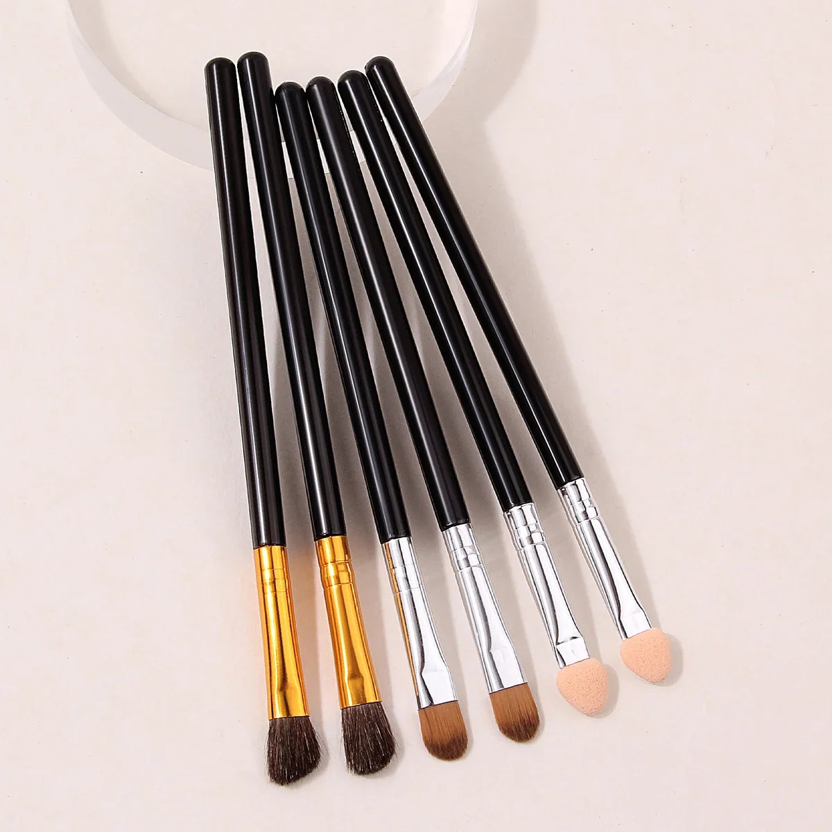 6-Piece Eyeshadow Brush Set – Soft Blending & Sponge Applicators