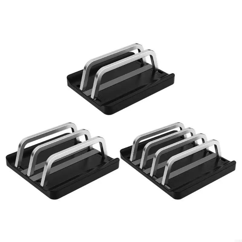 Vertical Laptop Stand – Metal Desk Holder 1/2/3 Slot Space Saver