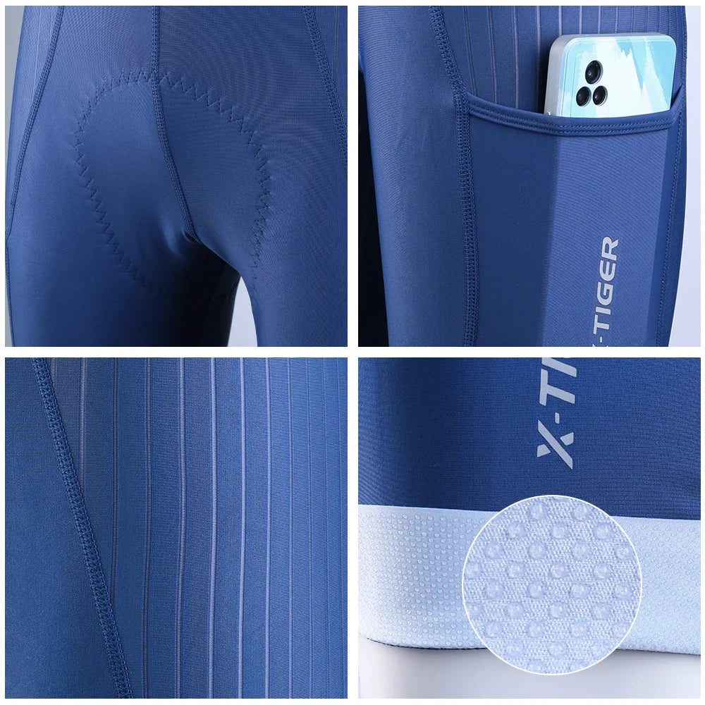 X-TIGER Men's Cushioned Cycling Shorts – MTB & Road Bike
