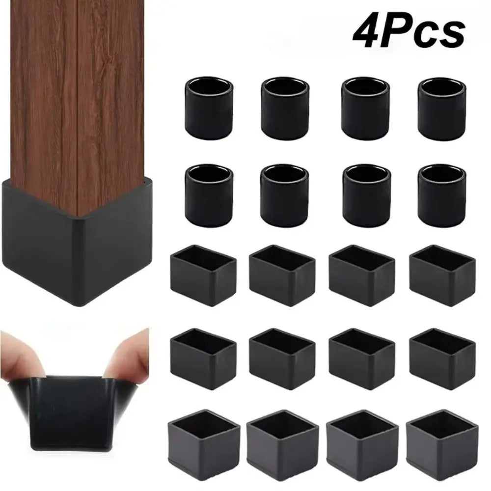 Non-Slip Chair Leg Caps – Furniture Floor Protectors 4 Pack