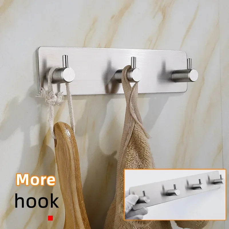 Stainless Steel 3M Self-Adhesive Wall Hook | No-Drill