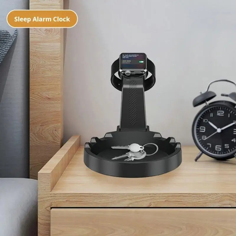 Watch Charging Stand with Storage Tray & Anti-Slip Base
