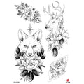 Temporary Tattoo Stickers – Snake, Rose & Peony | 14 Sheets