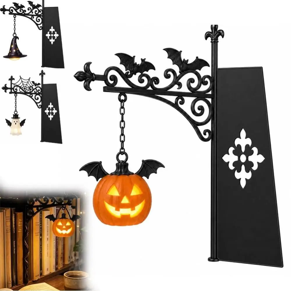 Halloween Ghost Library Shelf Lantern LED Night Light Décor