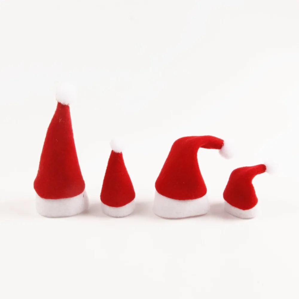 Mini Christmas Santa Hat Toppers for Bottles, Cups & Cutlery