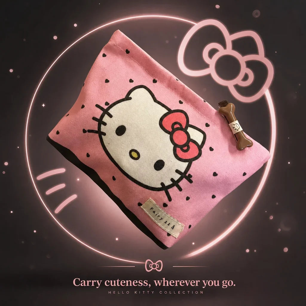 Sanrio Kawaii Large Makeup Bag Set – Organizer & Coin Purse