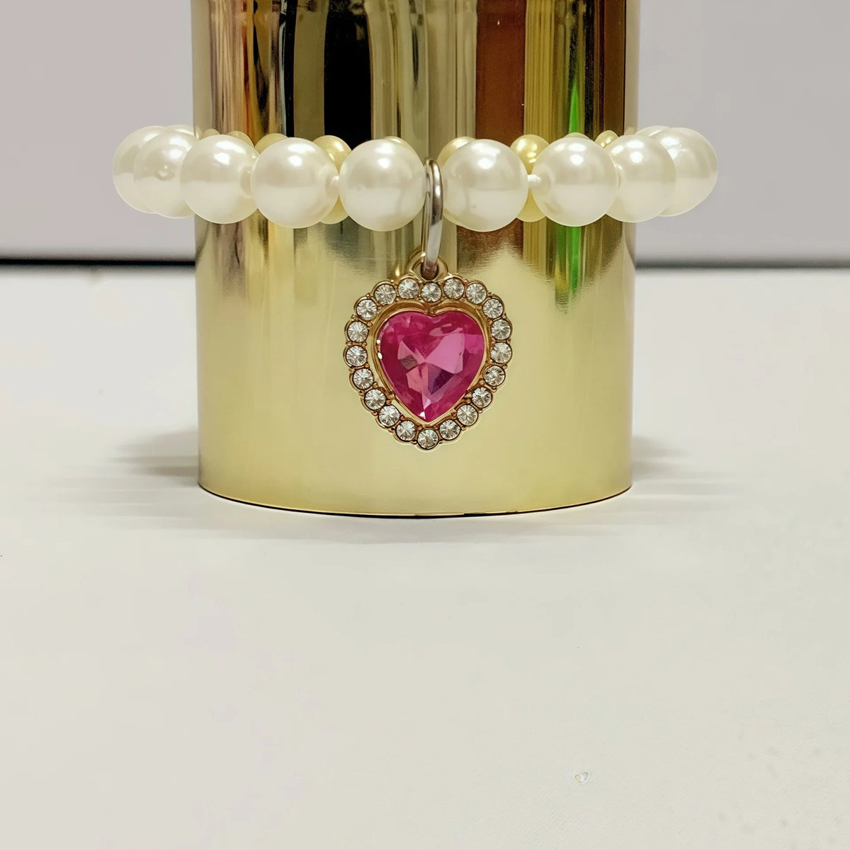 Pearl Gemstone Necklace for Labubu Dolls – 15/17cm Collar