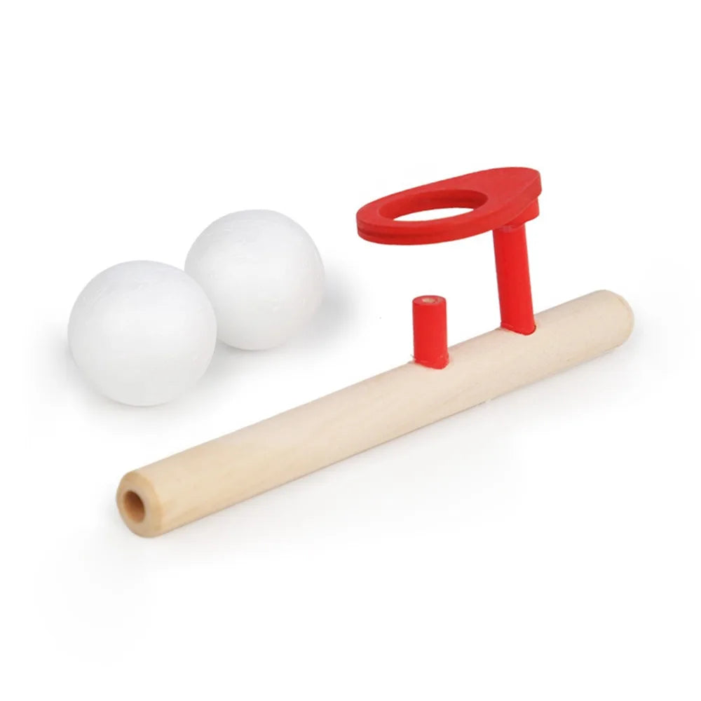 Wooden Hanging Ball Blower – Kids' Breathing STEM Toy