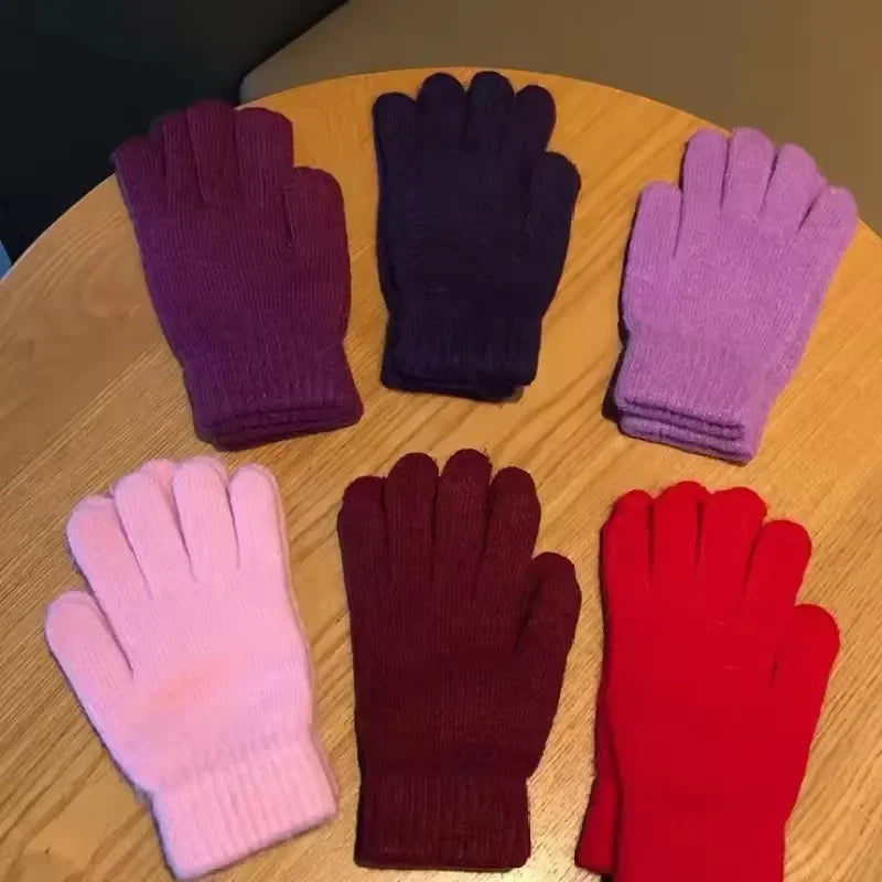 Women's Winter Cashmere Knit Gloves – Warm Full Finger