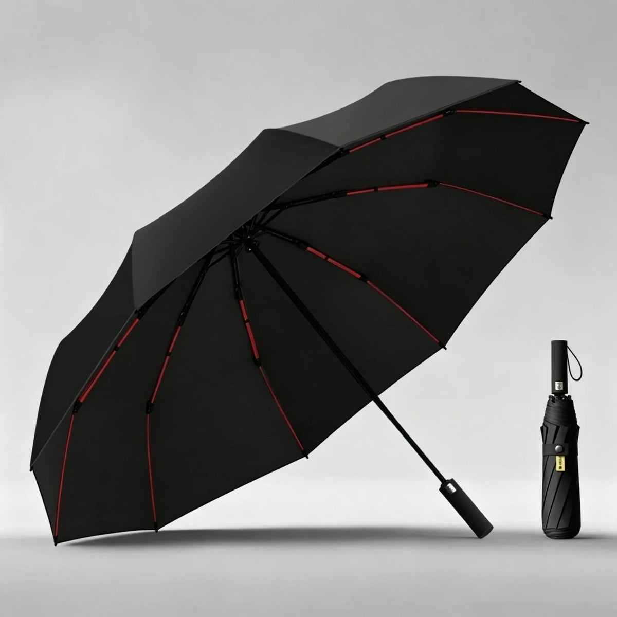 Windproof Auto Folding Umbrella – 10-Rib UV Protection Unisex