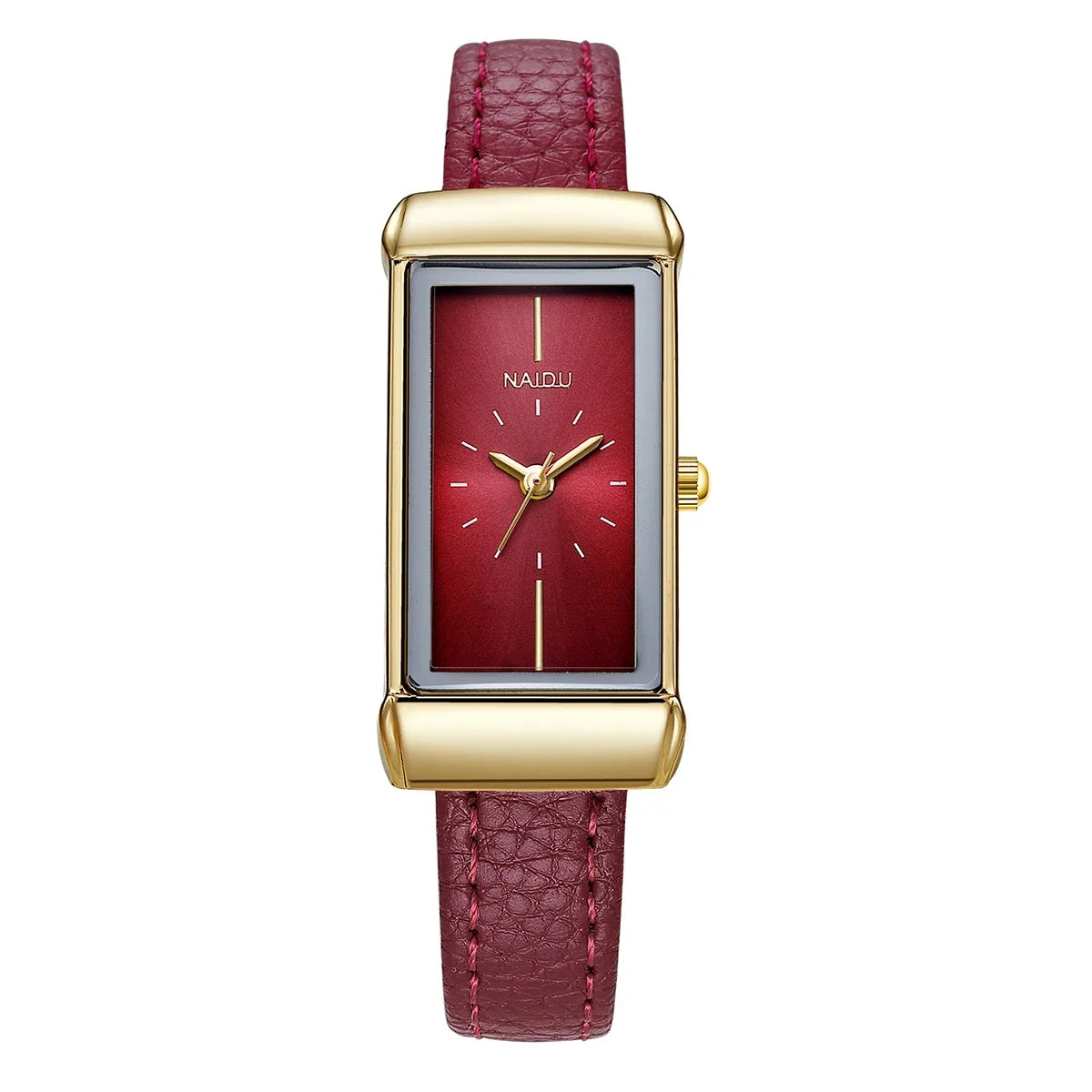 Women's Retro Square Quartz Watch with Leather Strap | Naidu
