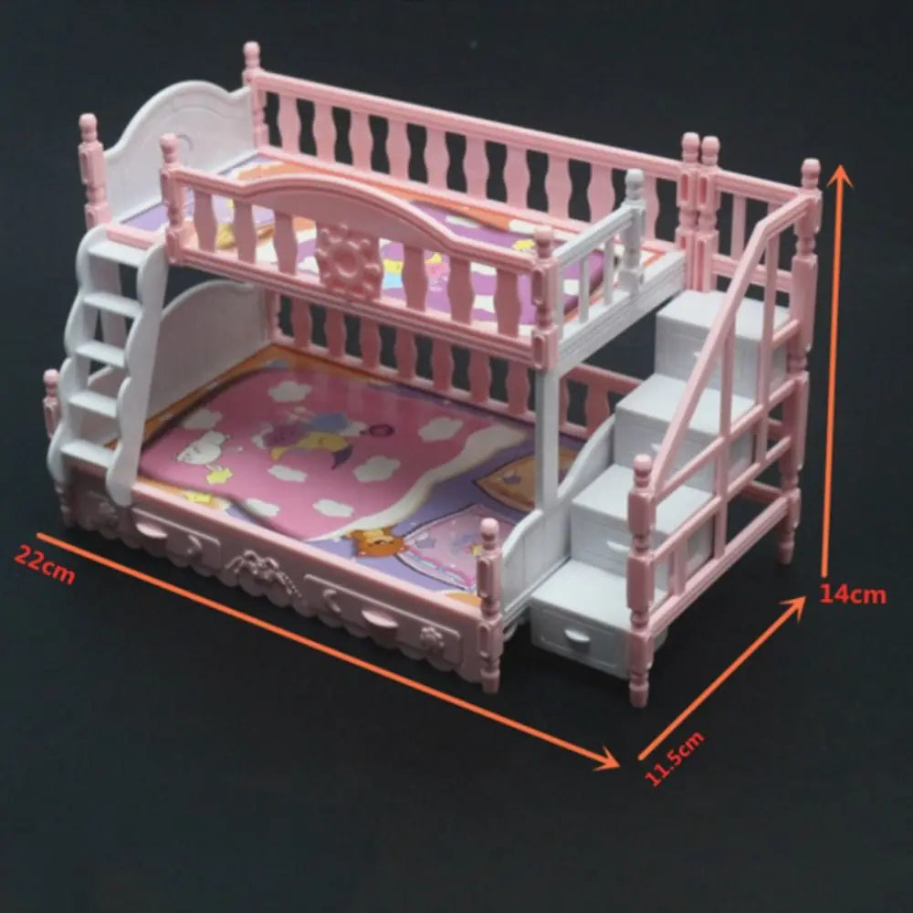Miniature Dollhouse Furniture Set – 1:12 Pink Room Accessories