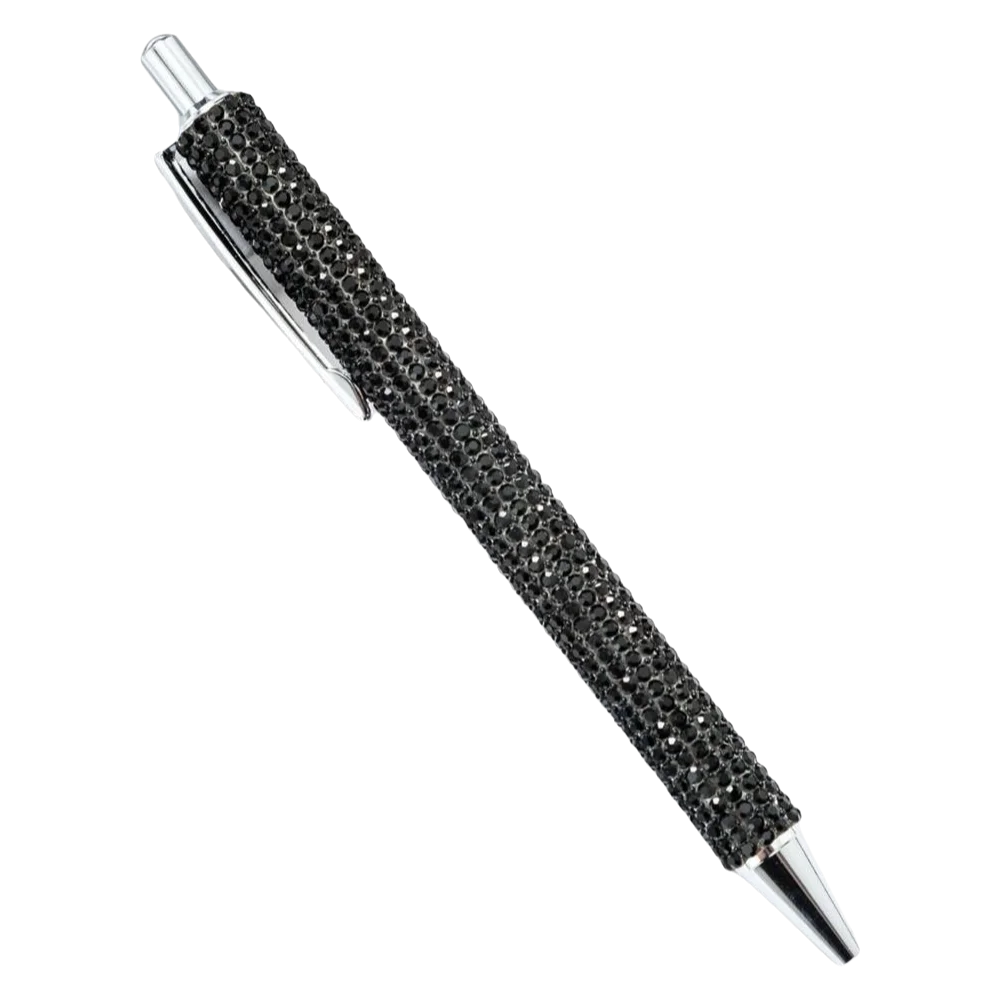 Metal Rhinestone Ballpoint Pen – Retractable Crystal Bling