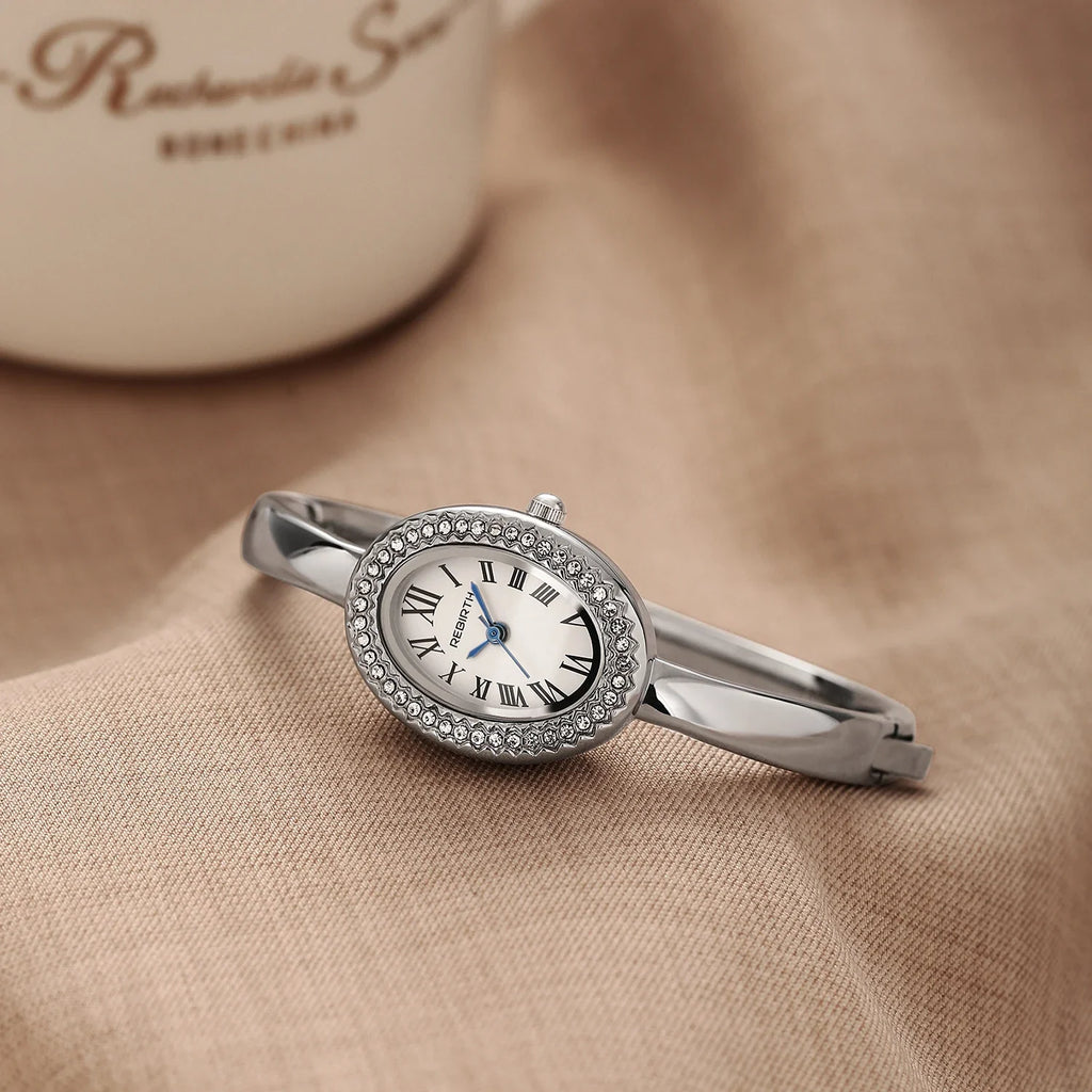 REBIRTH Retro Oval Quartz Watch – Casual Alloy Fashion Watch