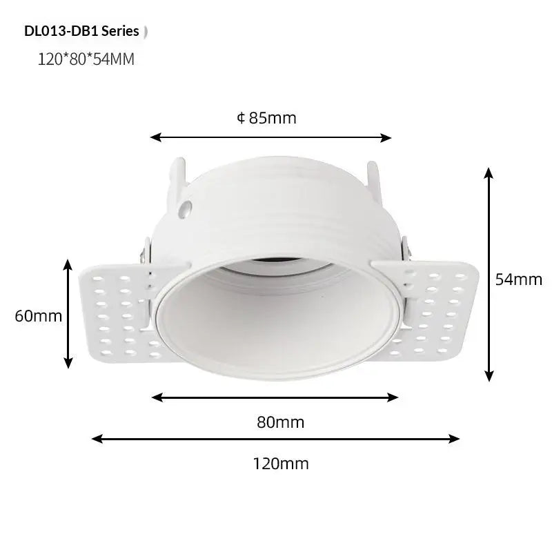 Trimless Recessed LED Downlight GU10 MR16 Anti-Glare Spotlight