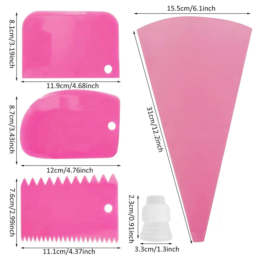 21-Piece Piping Bags & Tips Set – Cake Decorating Kit