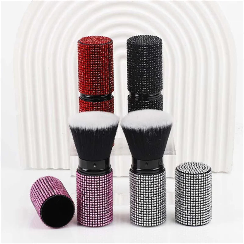 Telescopic Rhinestone Makeup Brush – Fluffy Blush & Powder