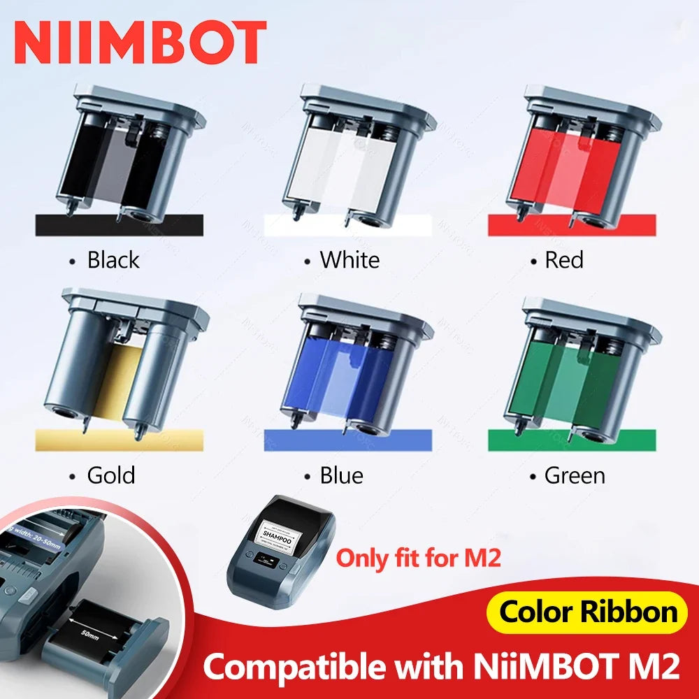 Niimbot M2 Carbon Ribbon – Black Red Gold Blue White Colors