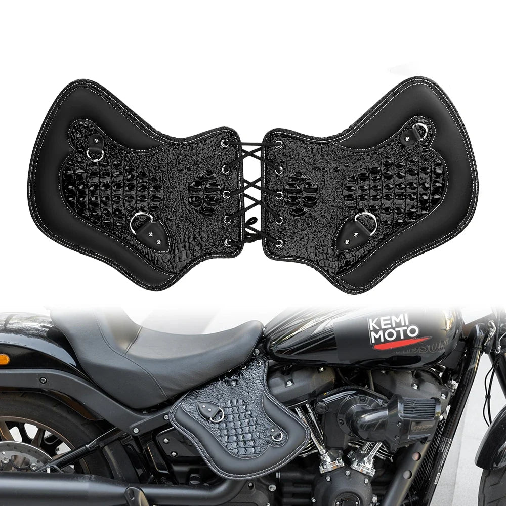Motorcycle PU Leather Heat Shield Saddle Deflector – Universal Fit
