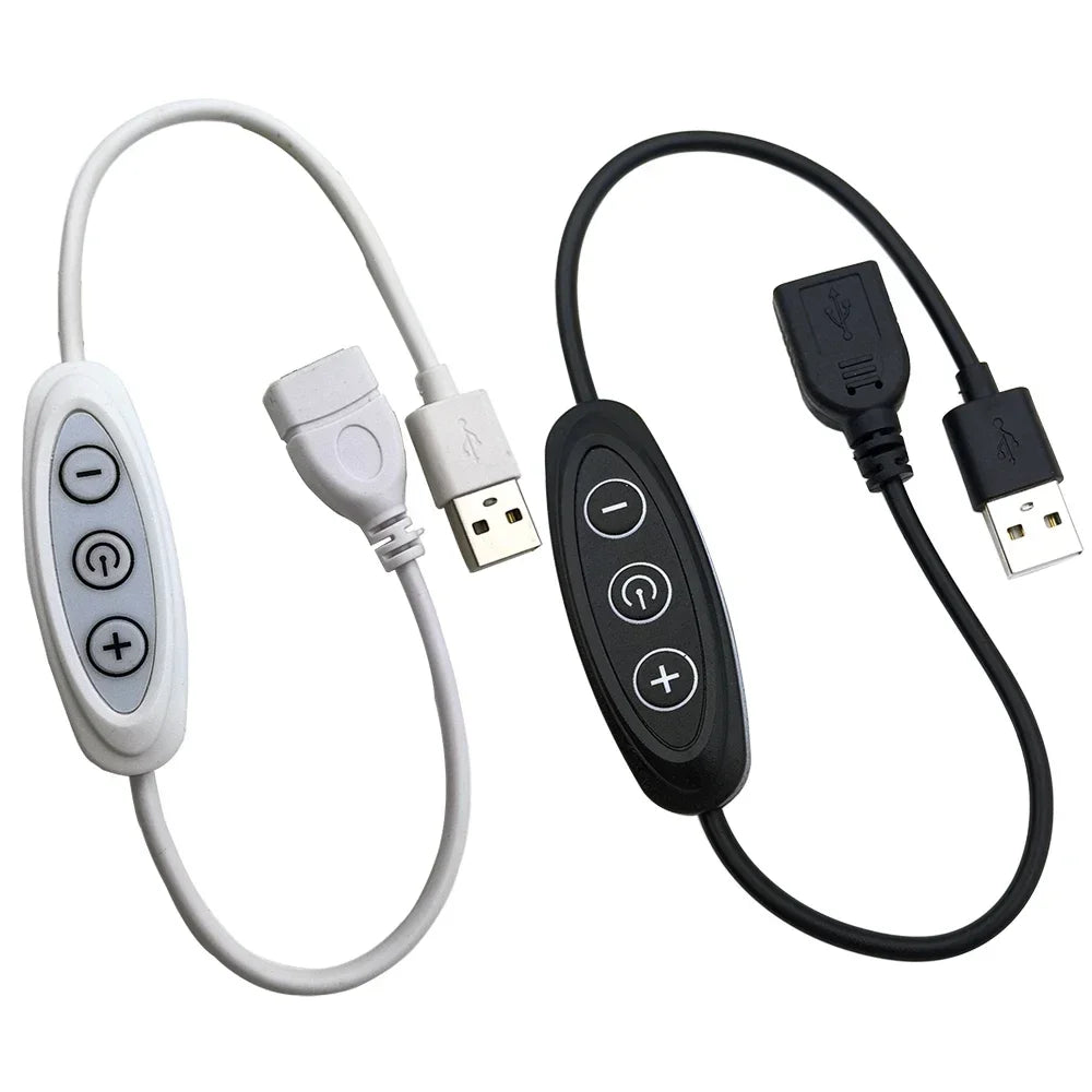 3-Key USB LED Dimmer Switch – 5V 2A, 8 Brightness Levels