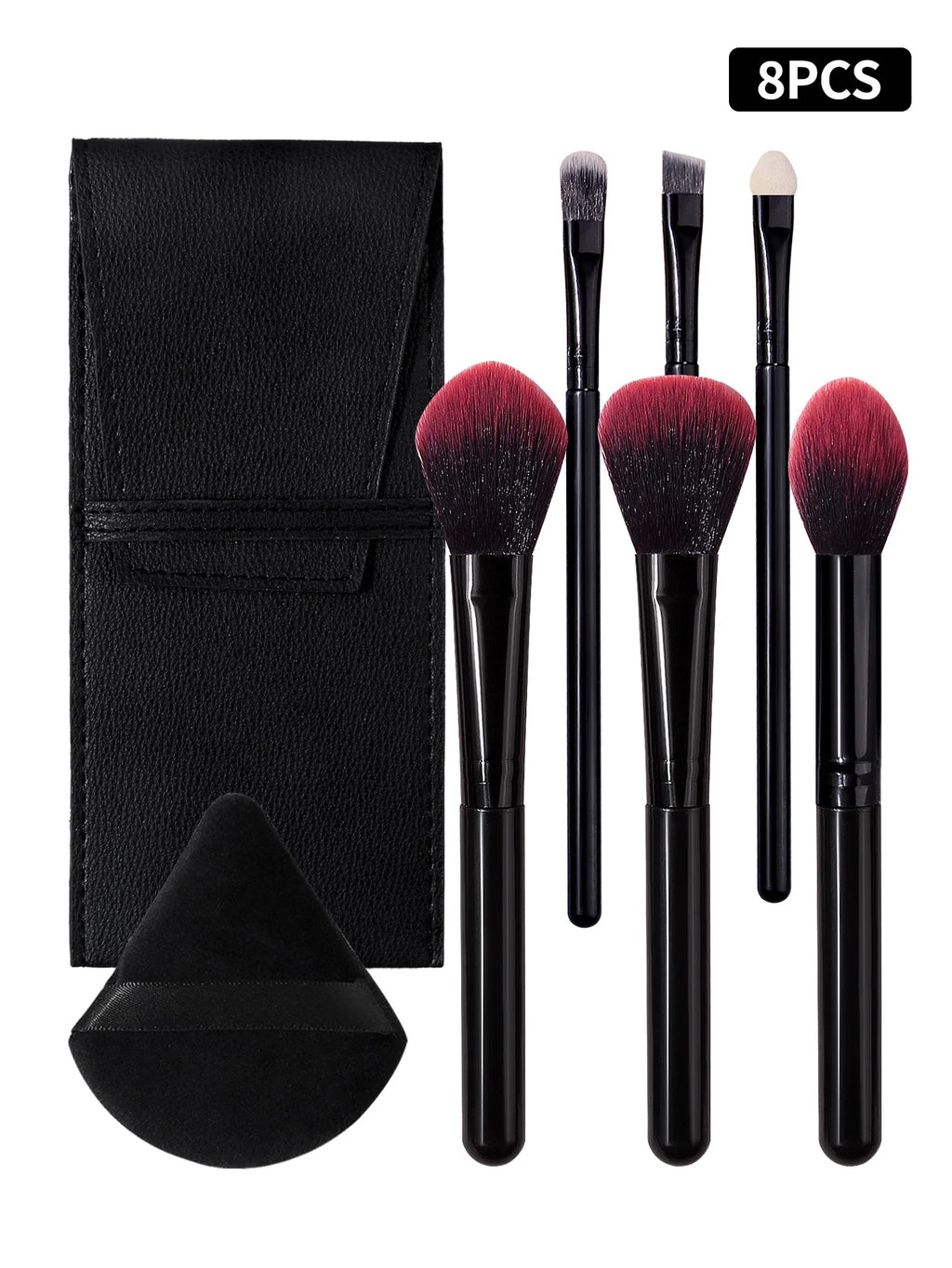 8-Piece Makeup Brush Set – Foundation, Blush & Eye Brushes