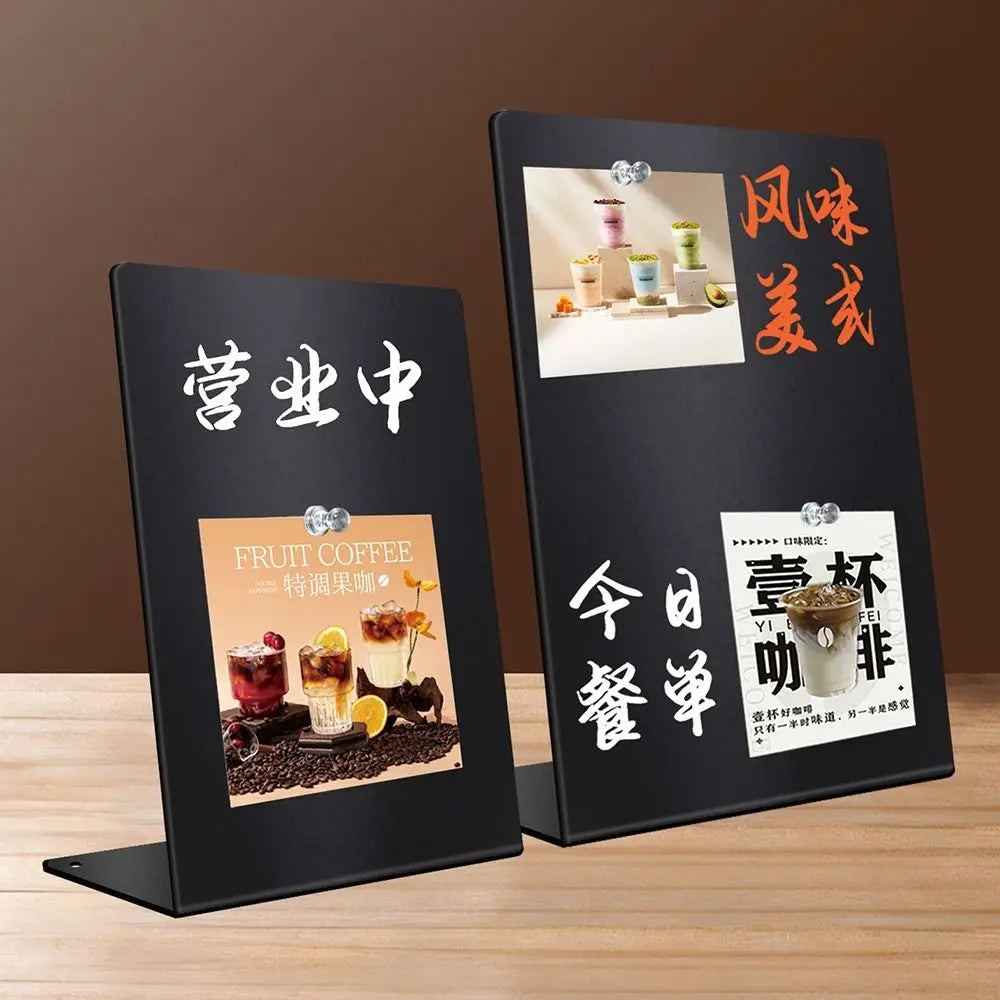 Acrylic Freestanding Chalkboard A3–A6 Reusable Tabletop Sign
