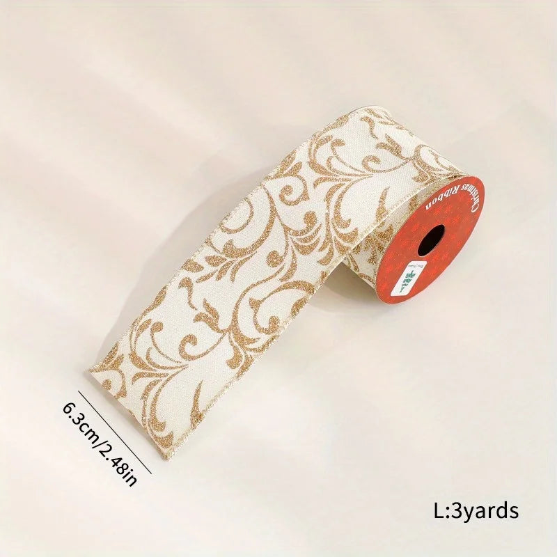 Velvet Christmas Ribbon Roll 3 Yards – Holiday Gift Wrapping